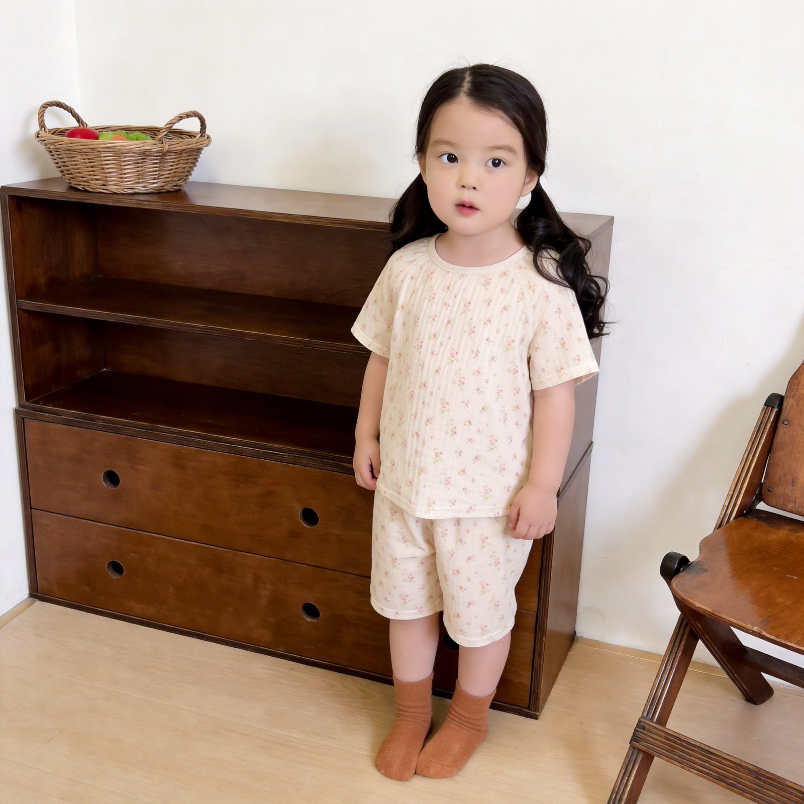 Version 2.0 air-washed cotton yarn home clothes (short-sleeved) 90-130