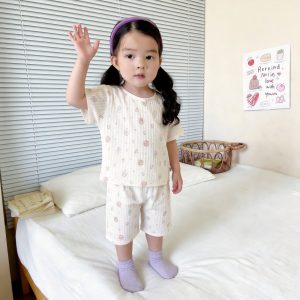 Version 2.0 air-washed cotton yarn home clothes (short-sleeved) 90-130