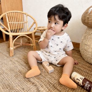 Version 2.0 air-washed cotton yarn home clothes (short-sleeved) 90-130