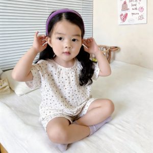 Version 2.0 air-washed cotton yarn home clothes (short-sleeved) 90-130