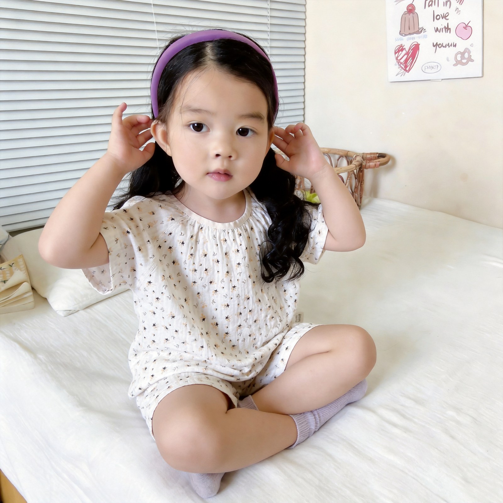 Version 2.0 air-washed cotton yarn home clothes (short-sleeved) 90-130