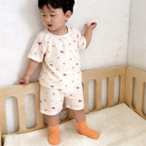 Version 2.0 air-washed cotton yarn home clothes (short-sleeved) 90-130