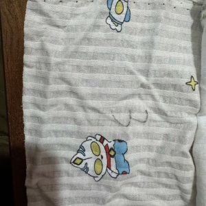 Seersucker round neck short-sleeved mid-pants children's home wear 150-160