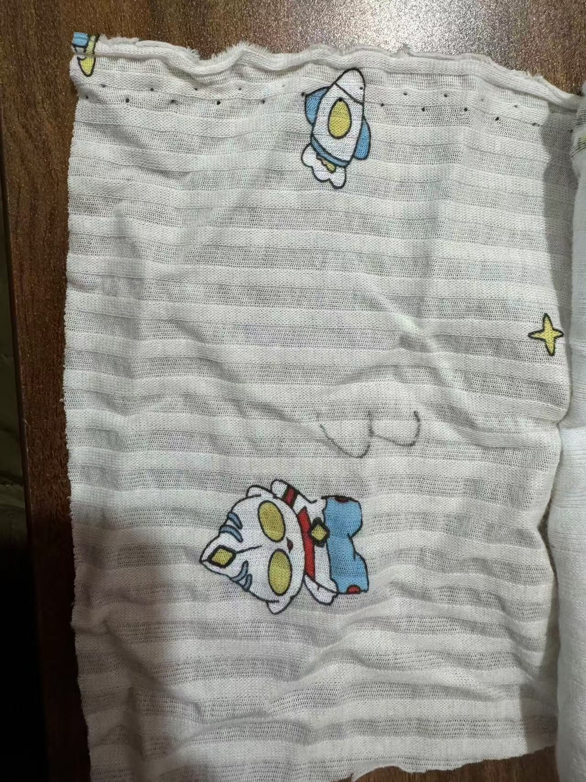 Seersucker round neck short-sleeved mid-pants children's home wear 150-160