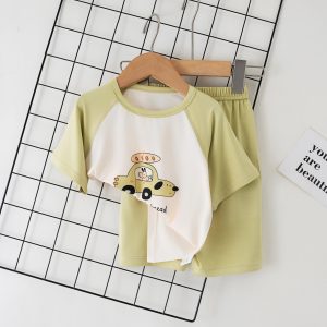 Kids' Cooling Cartoon T-Shirt & Shorts Set - HMFZ-6028
