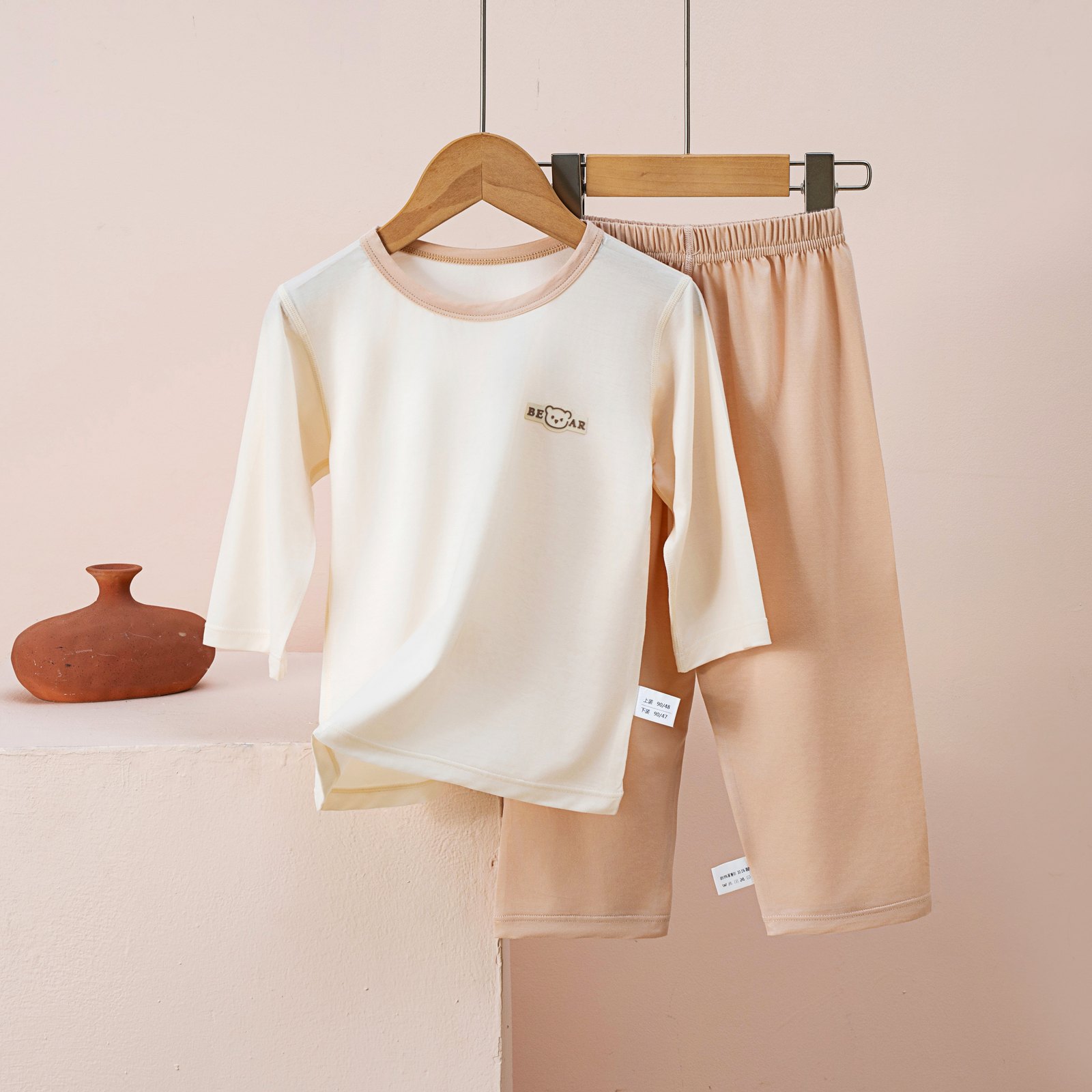 Kids' Cooling Cotton Three-Quarter-Sleeve Set - HMFZ-6030