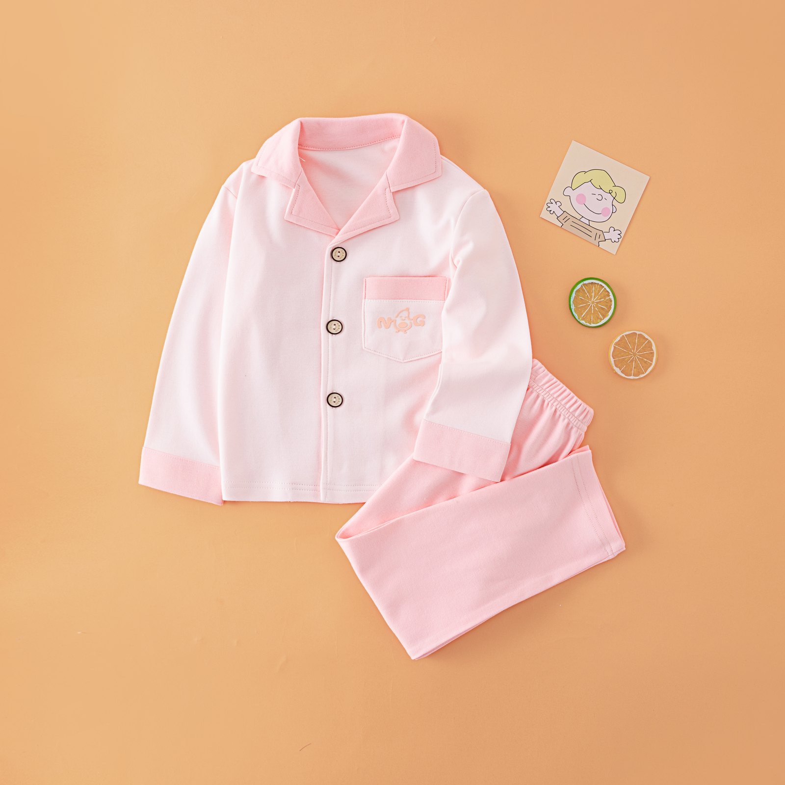 Kids' Cardigan Loungewear Set - HMFZ-6666
