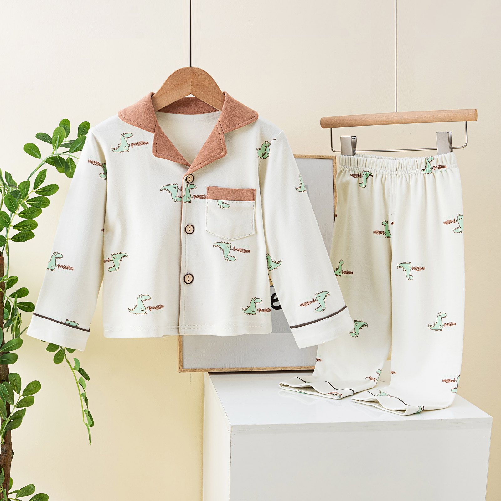 Kids' Cardigan Loungewear Set - HMFZ-6666