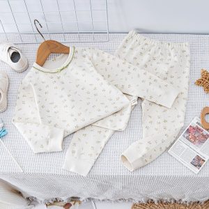 Kids' Wool-Blend Stretch Loungewear Set - HMFZ-8023