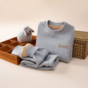 Kids' Warm Fleece Loungewear Set - HMFZ-8003