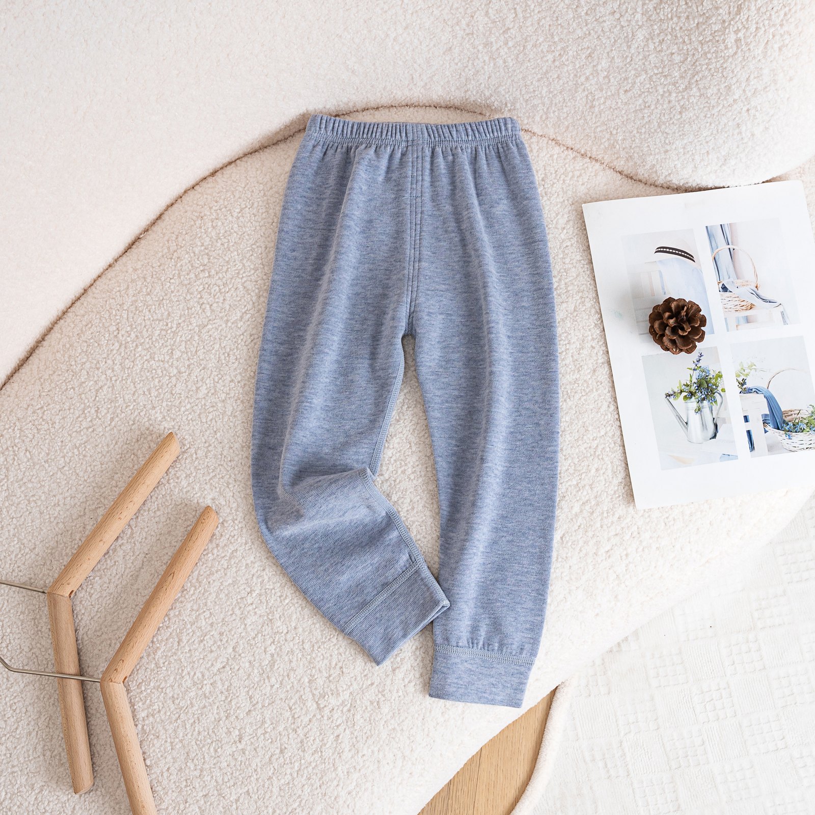 Kids' Multicolour Yarn Silk-Wool Blend Trousers - HMFZ-8032