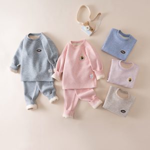 Kids' Soft Fleece Loungewear Set - HMFZ-8037