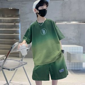 Kids' Gradient Quick-Dry Sports Set - Green - RR26-006